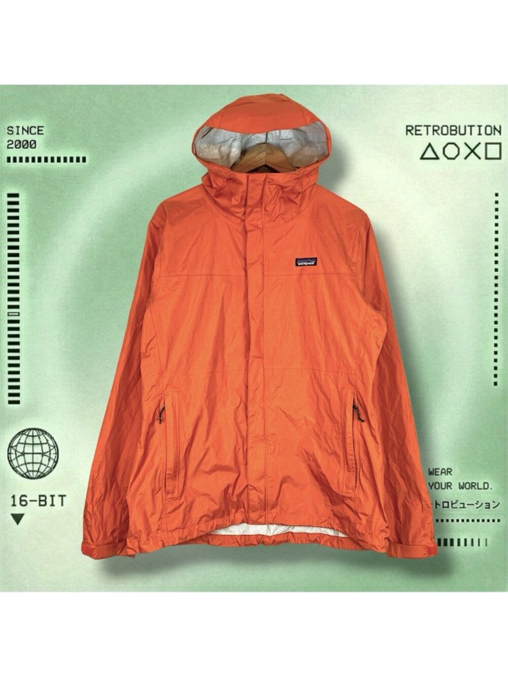 Patagonia H2NO Rain Shell Jacket Orange Size L Fits XL
